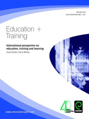 cover image of Education + Training, Volume 49, Issue 8 & 9